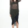 Helmut Lang Front Wrap Skirt in Blue Lapis in Blue - Lyst