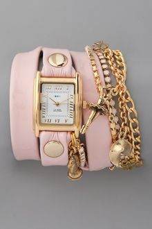 La Mer Collections Crystal Ballerina Charm Watch - Lyst