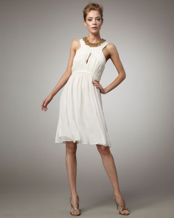 Robert Rodriguez Black Label Alexandra Short Dress, Ivory - Lyst