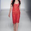 Alberta Ferretti Spring 2012 Saffron See Through/lace KneeLength Dress in Red - Lyst