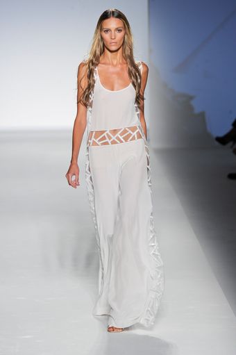 Alberta Ferretti Spring 2012 White Strappy Sandal Heels - Lyst