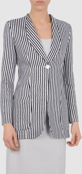 Emporio Armani Blazers in Black (white) - Lyst