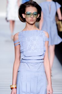 Fendi Spring 2012 Apron-front Off-The-Shoulder Top - Lyst