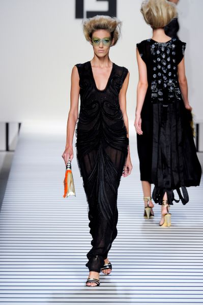 Fendi Spring 2012 Black Evening Gown with Intricate Detaills in Black - Lyst