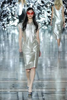 Giles Spring 2012 Metallic Cap Sleeve Jacket  - Lyst
