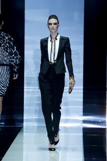 Gucci Spring 2012 Black Peep Toe Heels - Lyst