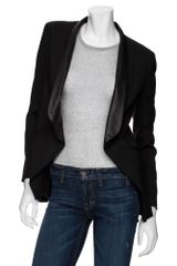 Mason by Michelle Mason Blazer with Leather Lapels