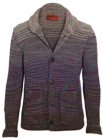  Wool, Alpaca and Mohair Degrade Knit Cardigan 