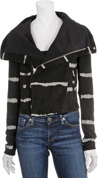 Veda Tie Dye Leather Jacket in Black - Lyst