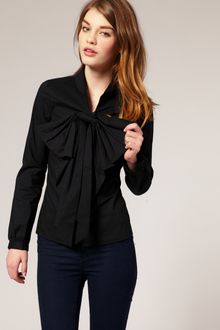 ASOS Collection Asos Oversized Pussybow Fitted Shirt - Lyst