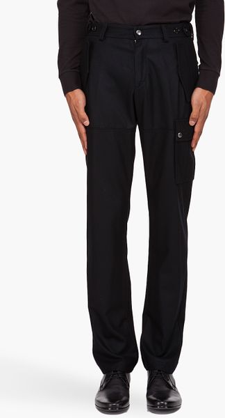 Moncler Cargo Wool Dress Pant in Black for Men | Lyst