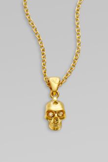 Alexander McQueen Skull Punk Pendant Necklace/goldtone - Lyst