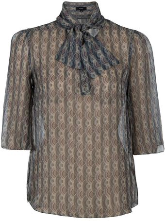  Ascot Striped Waves Blouse 