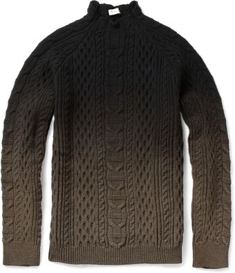  Ombré Aran Knit Sweater 
