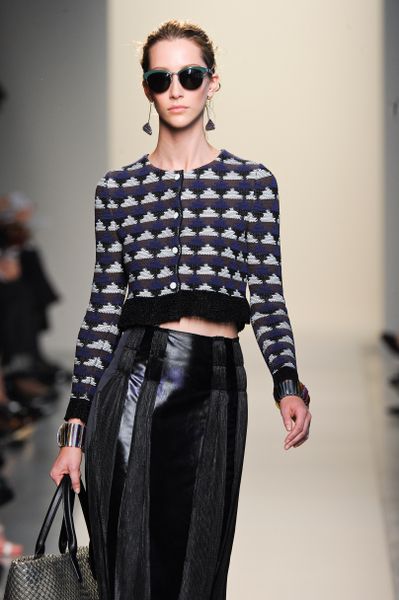 Bottega Veneta Spring 2012 Intrecciato Leather Handbag  in Gray - Lyst