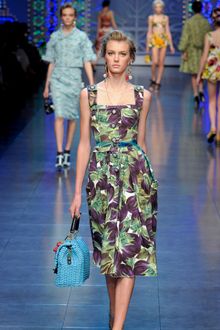 Dolce & Gabbana Spring 2012 Vegetable Print Bustier Top - Lyst