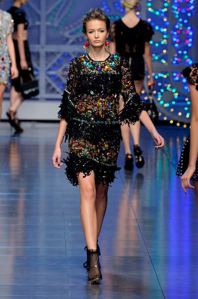 Dolce & Gabbana Spring 2012 Sheer Mesh Bootie in Black - Lyst