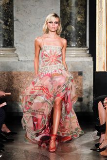 Emilio Pucci Spring 2012 Multi Print Organza Evening Dress - Lyst