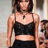 Emilio Pucci Spring 2012 Black Cropped Sheer Lace Tank Top in Black - Lyst
