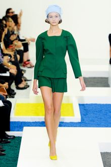 Jil Sander Spring 2012 Tailored Green Shorts  - Lyst