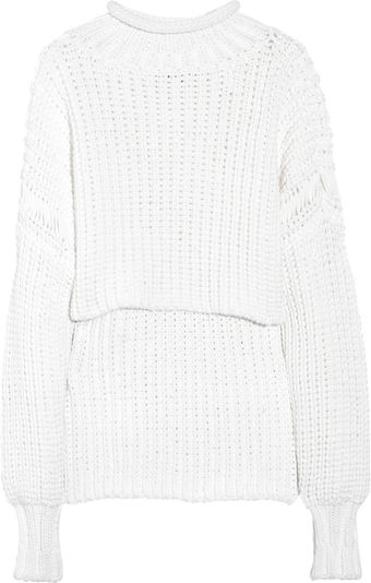  Cotton-blend Ribbed Roll-neck Sweater 
