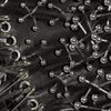 Balmain Embellished Leather Mini Skirt in Black - Lyst