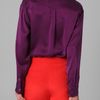 Equipment Signature Sand Washed Satin Blouse in Purple - Lyst