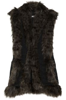 Foley + Corinna Faux Fur-trimmed Wool Vest - Lyst