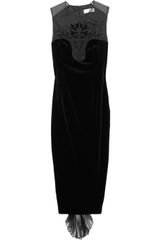 Julien Macdonald Organza and Velvet Dress
