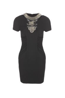 Matthew Williamson Wool Crepe Tailoring Keyhole Mini Dress - Lyst