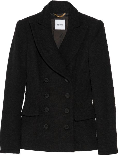 Moschino Woolblend Bouclé Jacket in Black - Lyst