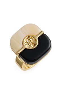 Tory Burch Split Plate Logo Ring - Lyst