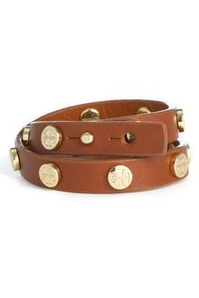 Tory Burch Double Wrap Logo Bracelet - Lyst