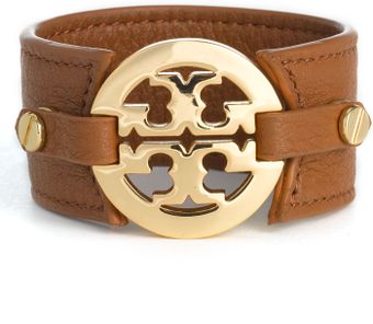 Tory Burch Leather Logo Buckle Bracelet - Lyst