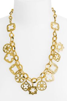 Tory Burch Geo Star Charm Necklace - Lyst