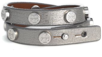Tory Burch Double Wrap Logo Bracelet - Lyst