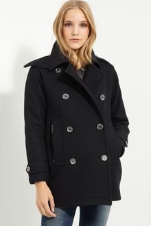 Burberry Brit Double Breasted Peacoat - Lyst