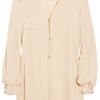 Chloé Silkcrepe Blouse in Pink (blush) - Lyst