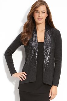 Eileen Fisher Sequin Trim Cardigan - Lyst