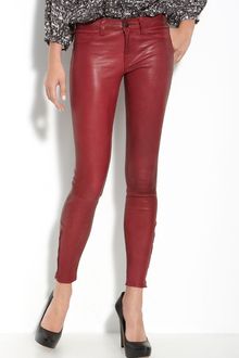 J Brand Lambskin Leather Pants - Lyst
