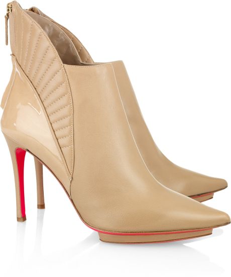 Matthew Williamson Fandetail Leather Ankle Boots in Beige (pink) - Lyst