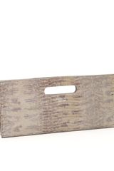 Michael by Michael Kors Tilda Clutch, Slate Glazed Lizard