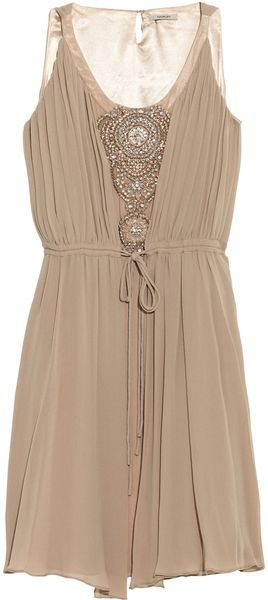 Thurley Crystal-embellished Silk-chiffon Dress - Lyst