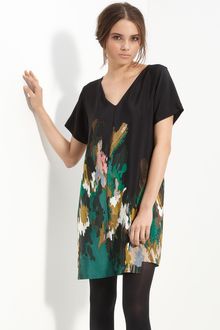 Tibi Printed Silk Shift Dress - Lyst