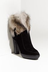 Tod's Genuine Fox Fur Trim Boot
