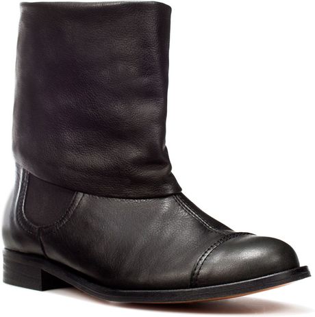 Zara Flat Ankle Boot in Black