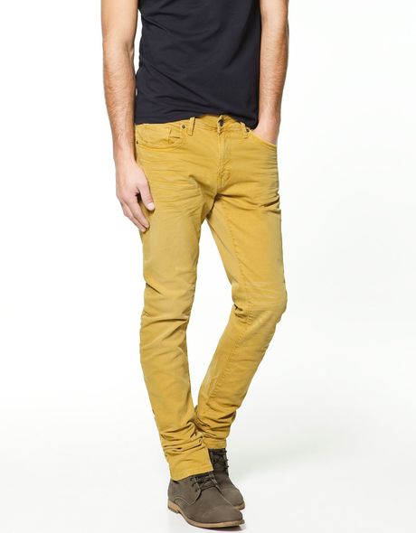 mustard trousers zara