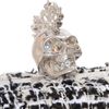 Alexander Mcqueen Heraldry Skull Tweed Box Clutch in Gray (black white) - Lyst