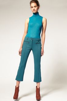 ASOS Collection Asos Cropped Ottoman Bootflare Trousers - Lyst