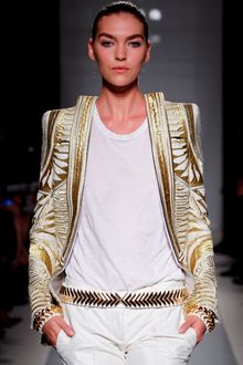 Balmain Spring 2012 White Sleeveless T-Shirt - Lyst